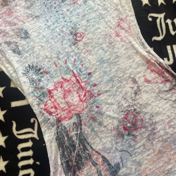 SINFUL AFFLICTION WOMENS TOP TATTOO BURNOUT 💀🖤 - Picture 9 of 10